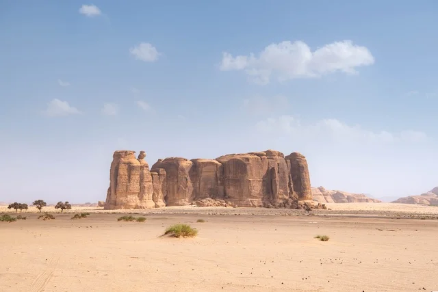 Sandstone Rock Formation in AlUla Saudi Arabia Desert