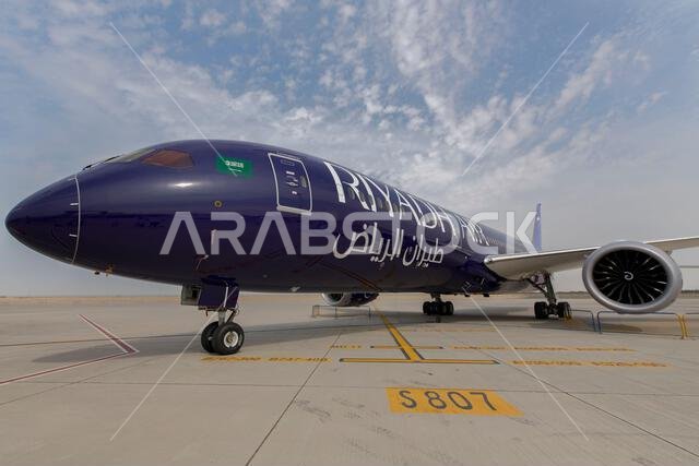 Riyadh Air Boeing 787-9 at Dubai Air Show 2023 in Dubai, UAE