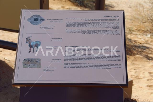 Tourist information at Hegra