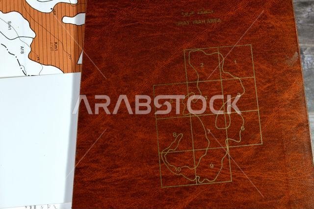 Cairo, Egypt, January 2 2024: Detailed soil survey of Hanidh and Urayirah areas in kingdom of Saudi Arabia, Maps, Topography and geographic locations