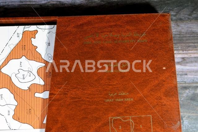 Cairo, Egypt, January 2 2024: Detailed soil survey of Hanidh and Urayirah areas in kingdom of Saudi Arabia, Maps, Topography and geographic locations