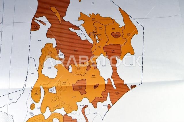 Cairo, Egypt, January 2 2024: Detailed soil survey of Hanidh and Urayirah areas in kingdom of Saudi Arabia, Maps, Topography and geographic locations