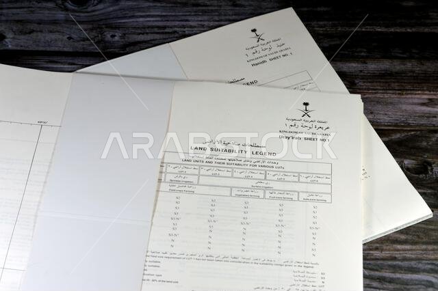 Cairo, Egypt, January 2 2024: Detailed soil survey of Hanidh and Urayirah areas in kingdom of Saudi Arabia, Maps, Topography and geographic locations