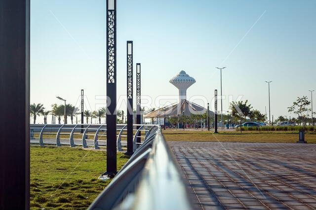 Morning view at Dammam Al Khobar Corniche Saudi Arabia. Morning view at Dammam Al Khobar Corniche Saudi Arabia.