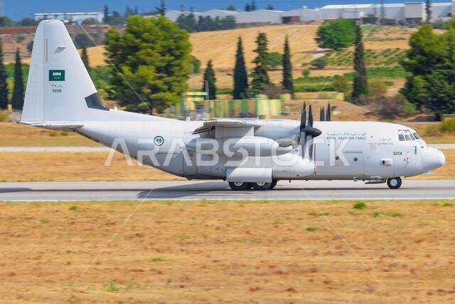 Tanagra Air Base - Greece September 5th 2023: Lockheed C-130H Hercules from Saudi Arabia - Air Force at Tanagra