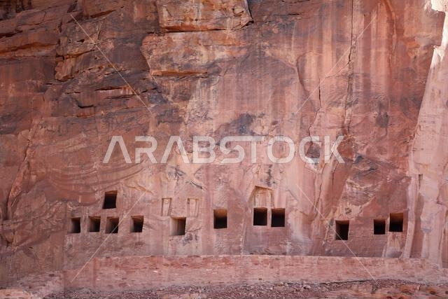 مقابر الأسود القديمة في دادان في العلا بالمملكة العربية السعودية