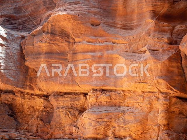 Wadi Rum desert petroglyphs, aka Valley of the Moon, Jordan, Middle East