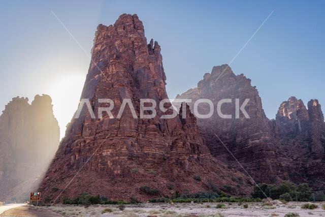 Middle East, Saudi Arabia,Tabuk, Wadi Al-Disha, Prince Mohammed bin Salman Natural Reserve. Wadi Al-Disha, known as the Grand Canyon of Saudi Arabia a