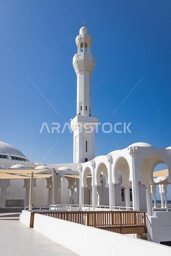 الشرق الأوسط، المملكة العربية السعودية، منطقة مكة المكرمة، جدة. مسجد الرامة على الواجهة البحرية لجدة.