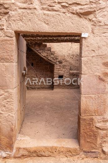 Middle East, Saudi Arabia, Medina, Al-Ula. Ancient historic building in old town Al-Ula.