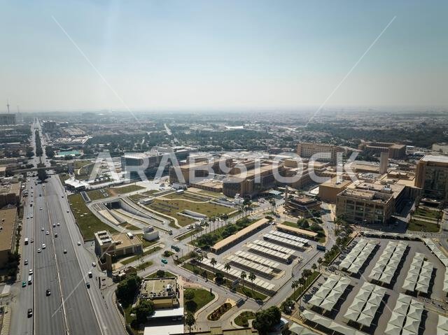 An aerial view of a city Riyadh