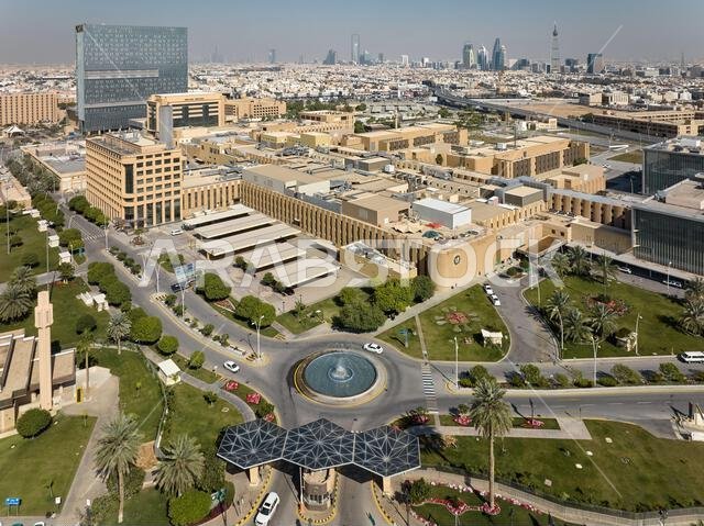 An aerial view of a city Riyadh
