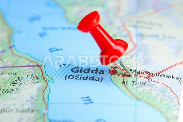 Mekka, Saudi Arabia pin on map. Makka Mekka, Saudi Arabia pin on map. Makka