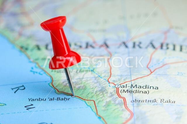 Yanbu al Bahr, Saudi Arabia pin on map