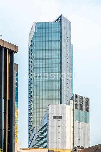 Modern skyscraper building in the downtown of Al Khobar, Saudi Arabia