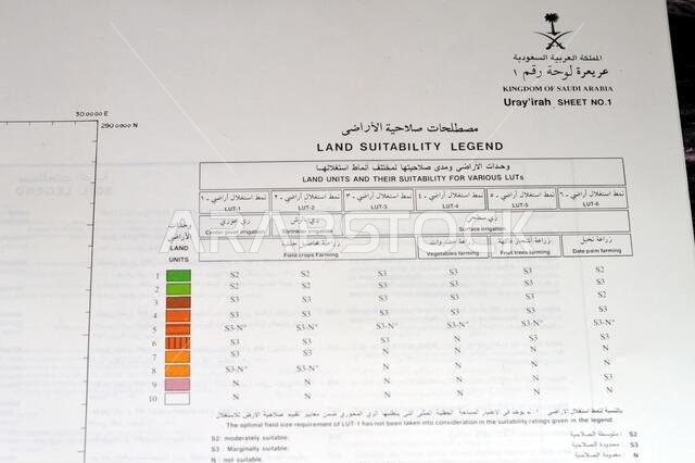 القاهرة، مصر، 2 يناير 2024: مسح تفصيلي للتربة في منطقتي حنيض وعريرة بالمملكة العربية السعودية، خرائط، تضاريس ومواقع جغرافية القاهرة، مصر، 2 يناير 2024: مسح تفصيلي للتربة في منطقتي حنيض وعريرة بالمملكة العربية السعودية، خرائط، تضاريس ومواقع جغرافية