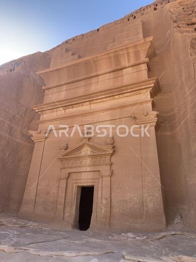 The tombs of Hegra (a.k.a. Mada'in Salih or Al-Hijr) the ancient city of the Nabataean Empire located near Al-Ula, Saudi Arabia