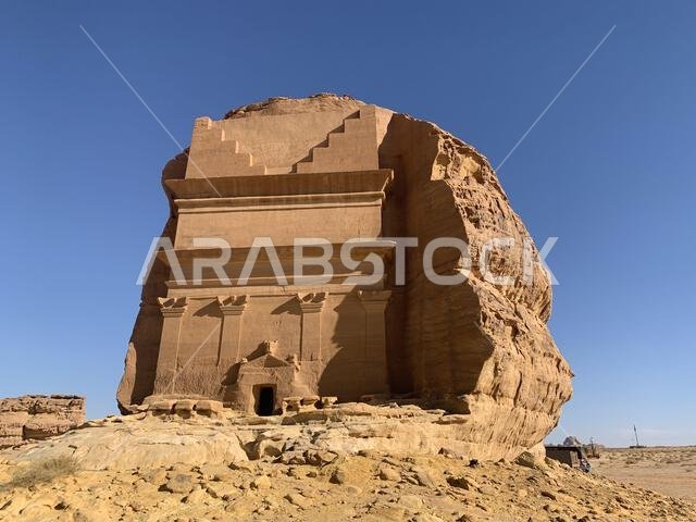 The tombs of Hegra (a.k.a. Mada'in Salih or Al-Hijr) the ancient city of the Nabataean Empire located near Al-Ula, Saudi Arabia The tombs of Hegra (a.k.a. Mada'in Salih or Al-Hijr) the ancient city of the Nabataean Empire located near Al-Ula, Saudi Arabia