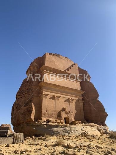 The tombs of Hegra (a.k.a. Mada'in Salih or Al-Hijr) the ancient city of the Nabataean Empire located near Al-Ula, Saudi Arabia