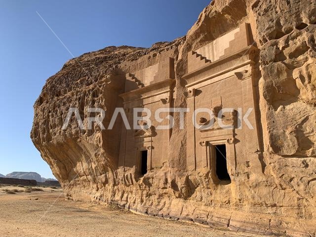 The tombs of Hegra (a.k.a. Mada'in Salih or Al-Hijr) the ancient city of the Nabataean Empire located near Al-Ula, Saudi Arabia