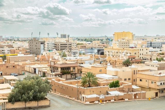 Hail city downtown central streets panorama, Saudi Arabia