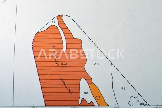 Cairo, Egypt, January 2 2024: Detailed soil survey of Hanidh and Urayirah areas in kingdom of Saudi Arabia, Maps, Topography and geographic locations