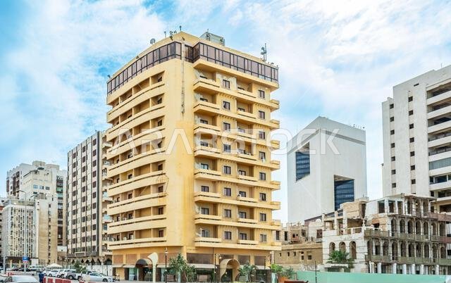 Residential and business buildings of Al-Balad, downtown central district of Jeddah, Saudi Arabia