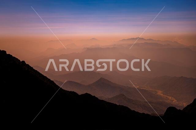 Landscape of the Asir Mountains in Saudi Arabia.