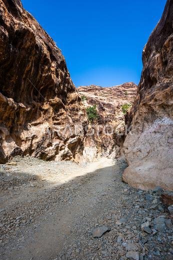 Landscape of the Wadi Lajab gorge in Saudi Arabia.