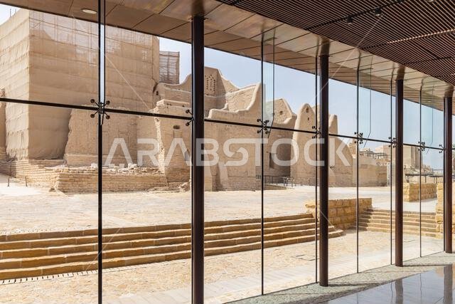 At-Turaif District, Diriyah, Riyadh, Saudi Arabia, Middle East. November 11, 2023. Ancient mud brick Najdi buildings in the At-Turaif UNESCO World Her