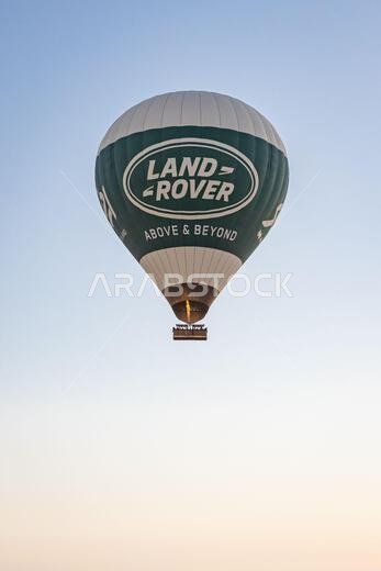 Middle East, Saudi Arabia, Medina, Al-Ula. November 19, 2023. Tourist hot air balloon in the Saudi desert.