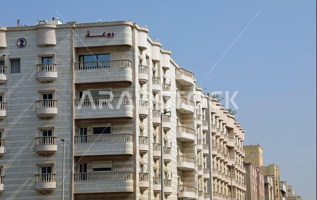 Apartment building near the waterfront at Jeddah in Saudi Arabia