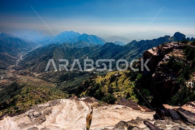 Landscape of the Asir Mountains in Saudi Arabia.