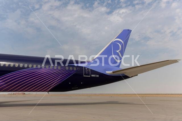 Riyadh Air Boeing 787-9 at Dubai Air Show 2023 in Dubai, UAE