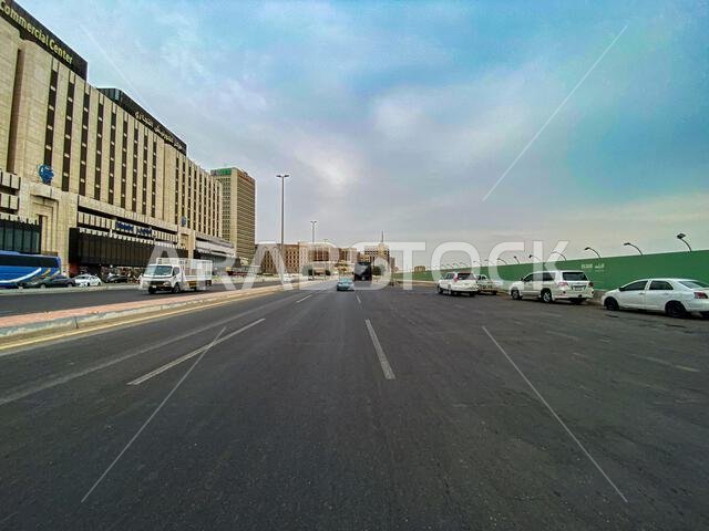 Empty road at Jeddah City in Saudi Arabia