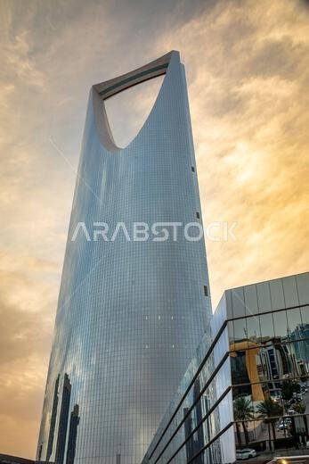 Modern buildings in the Al Olaya downtown district in a sunset sky Al Riyadh, Saudi Arabia Modern buildings in the Al Olaya downtown district in a sunset sky Al Riyadh, Saudi Arabia