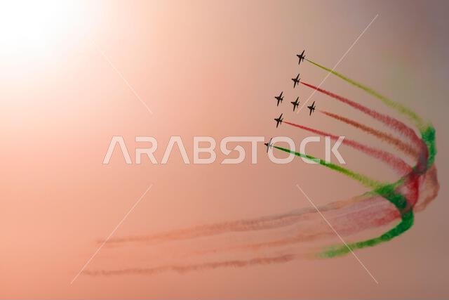 عرض جوي خلال الاحتفال باليوم الوطني الثالث والتسعين للمملكة العربية السعودية