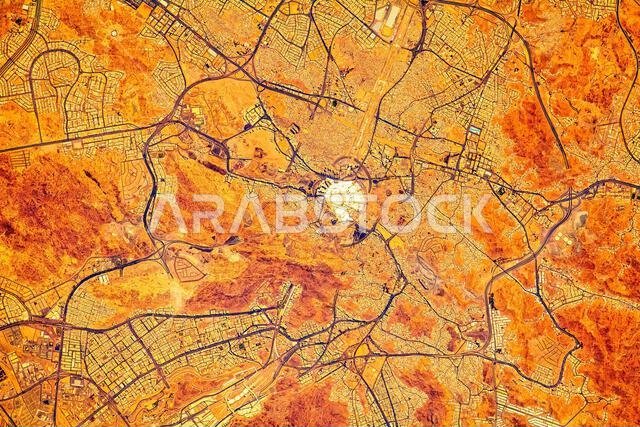 Land features in the Middle East. Image taken from the Red Sea. The coast of Sudan to one side and the coast of Saudi Arabia to the other Land features in the Middle East. Image taken from the Red Sea. The coast of Sudan to one side and the coast of Saudi Arabia to the other