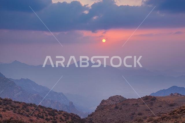 Sunset view from the Saudi Arabian desert