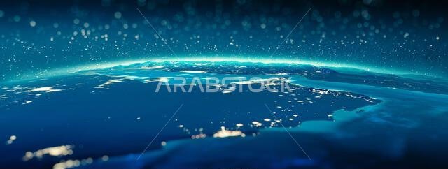 خريطة المملكة العربية السعودية. عناصر هذه الصورة مقدمة من وكالة ناسا. عرض ثلاثي الأبعاد