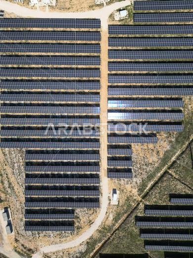 Solar panels on a photovoltaic power station