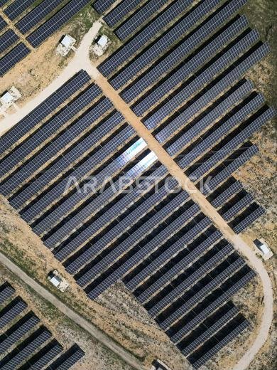 Solar panels on a photovoltaic power station Solar panels on a photovoltaic power station