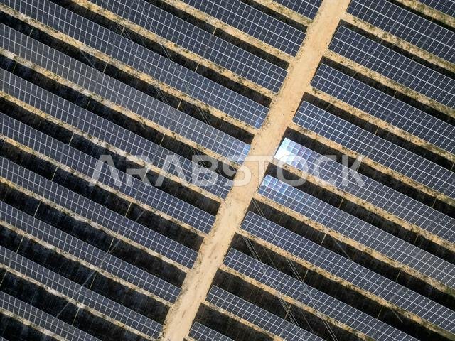 Solar panels on a photovoltaic power station Solar panels on a photovoltaic power station