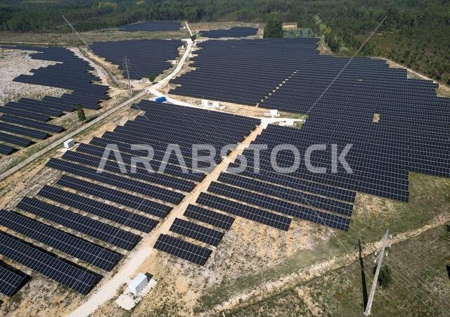 Solar panels on a photovoltaic power station Solar panels on a photovoltaic power station