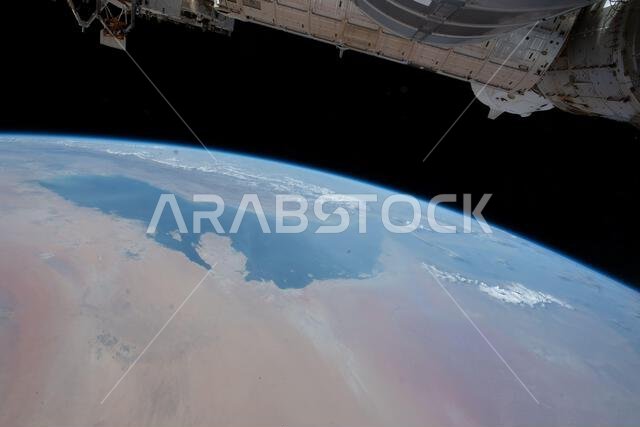 United Arab Emirates Flight Engineer Sultan Alneyadi took a photograph of Saudi Arabia from the International Space Station while orbiting approximately 260 miles above Earth on July 19, 2023. United Arab Emirates Flight Engineer Sultan Alneyadi took a photograph of Saudi Arabia from the International Space Station while orbiting approximately 260 miles above Earth on July 19, 2023.