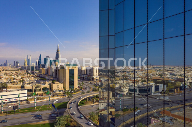  صوره جماليه لأبراج ومباني مدينة الرياض في النهار ، طرق وشوارع الرياض، الفن الهندسي المعماري ، معالم سياحية مشهورة بالرياض في المملكة العربية السعودية