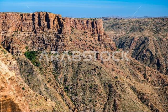 The Asir Mountains from the Habala (Al-Habalah) viewpoint, one of the most popular travel destination in Saudi Arabia.