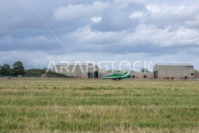 GLOUCESTERSHIRE, ENGLAND - 15 July 2023: Royal Saudi Air Force BAE Systems Hawk MK65 Hawks at RIAT 2023