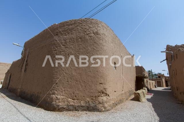 ruins of heritage arab village built of muds in riyadh in Saudi Arabia