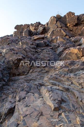 mountains and hills  in a town near riyadh in Saudi Arabia